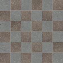 Load image into Gallery viewer, Borghamn kalkstein lysegrå &amp; gråbrun slipt 10×10 cm – 5,4 kvm