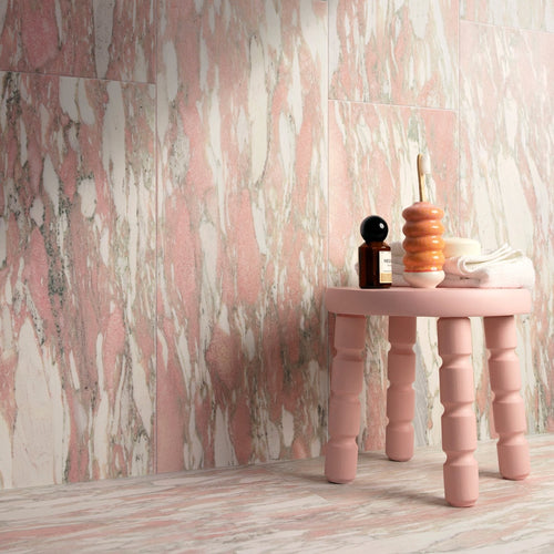 Slipt Fauske marmor rosa 